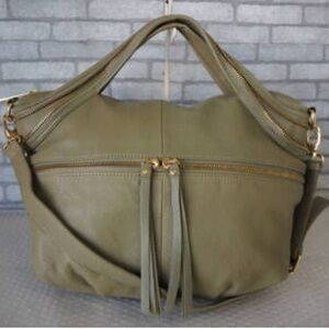 Kelsi Dagger Green Slouchy Shoulder Bag with Adjustable Strap